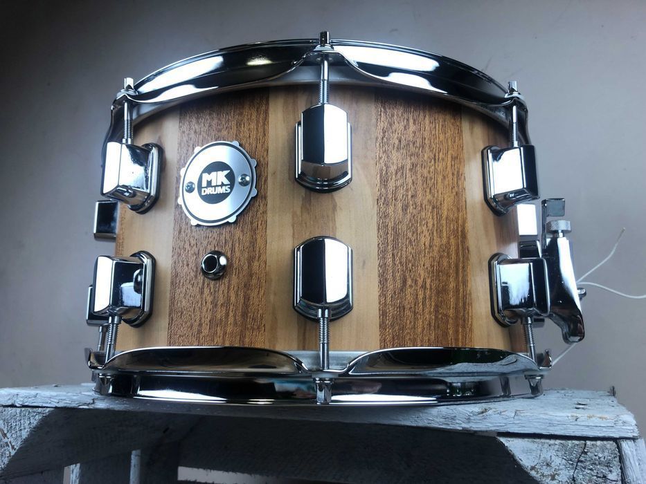 MK-Drums - Custom Stave Snare 12” x 7” - Merbau/Pear - Werbel Klepkowy