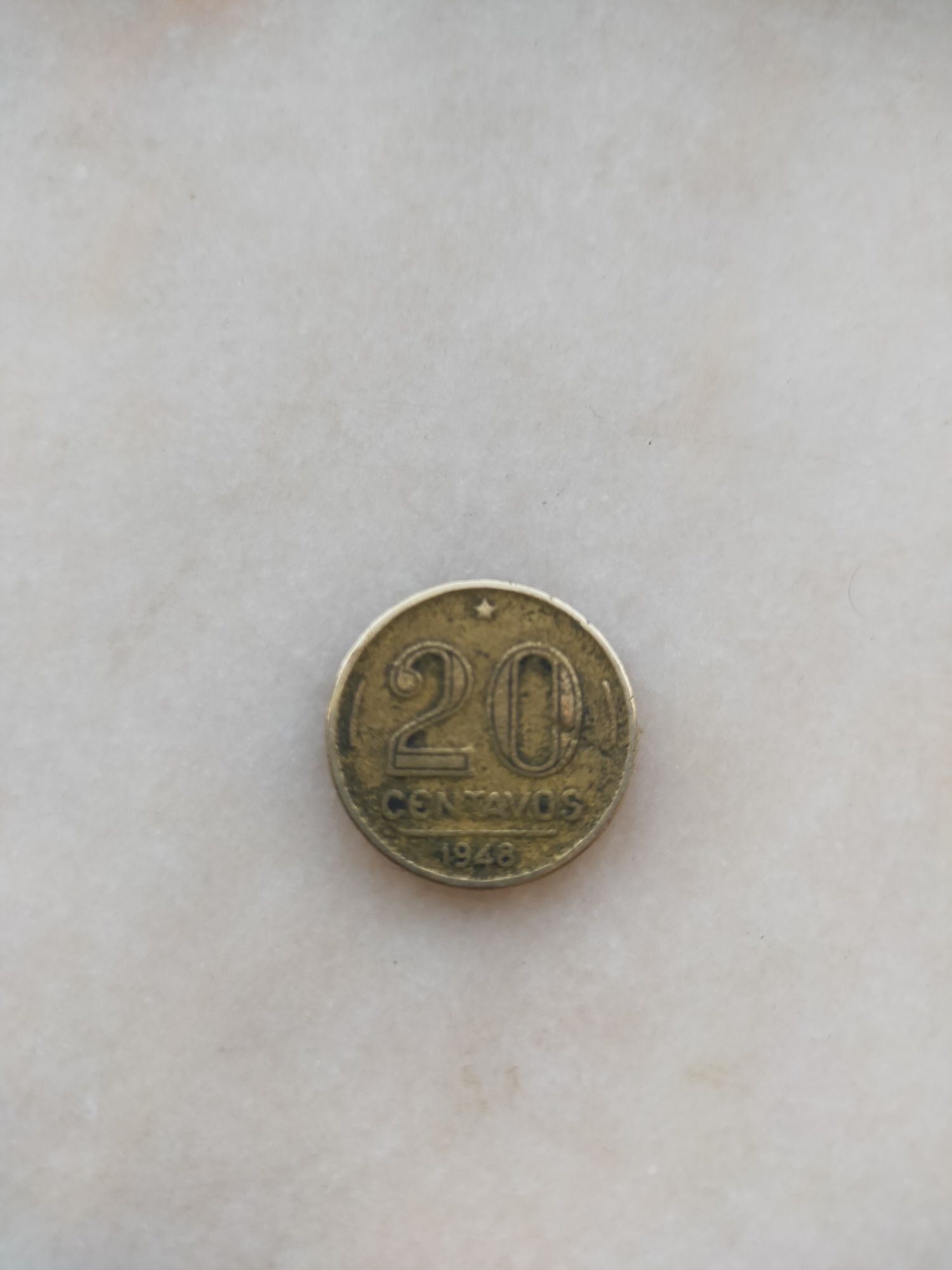 Moeda de 20 centavos brasil