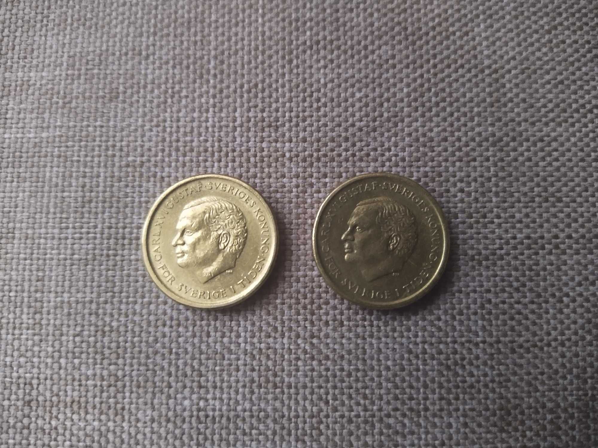 Monety kolekcjonerskie,szwedzkie 10 Kronor 1991r. 1993r.