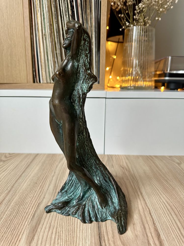 Fugura akt kobiecy kobiety z brązu, art deco, secesja, odlew dekoracja
