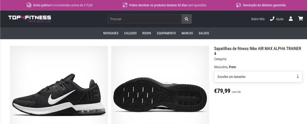 Sapatilhas NIKE Air Max Alpha Trainer 42 pretas