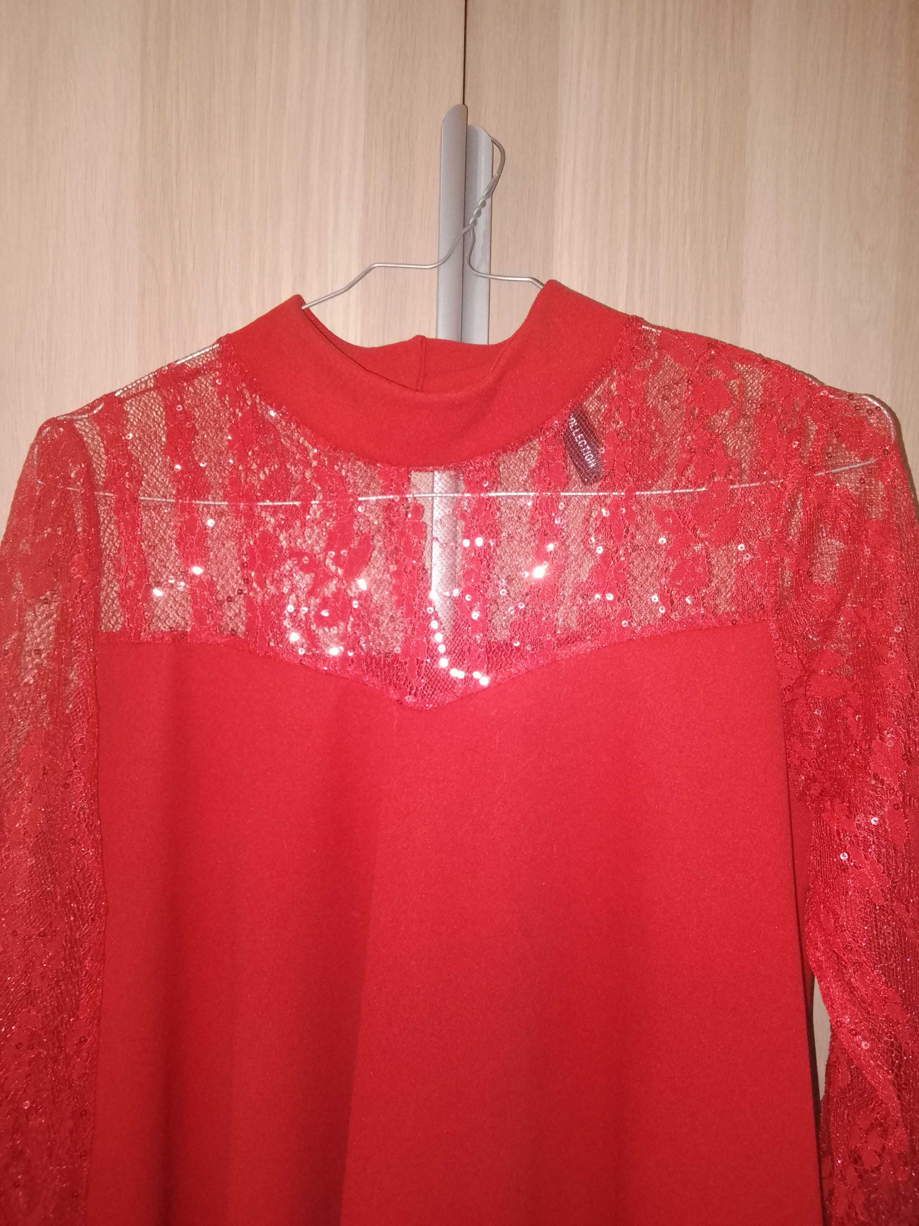 Vestido vermelho novo com etiqueta, para o Natal