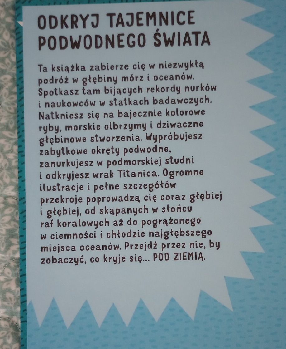 POD ZIEMIĄ, POD WODĄ, książka dla dzieci