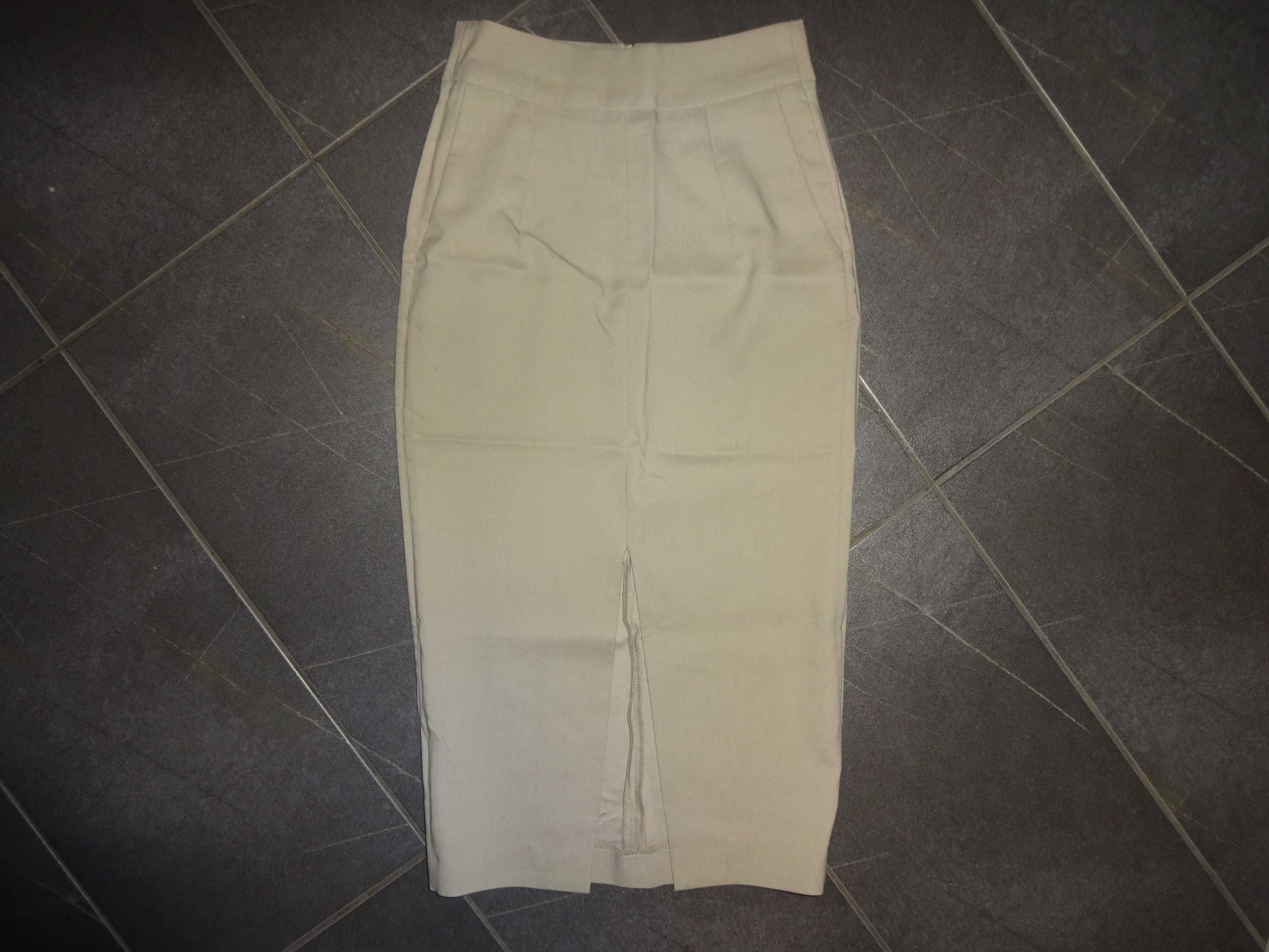 PAKO LORENTE elegancka jasna ołówkowa spódnica r. 34