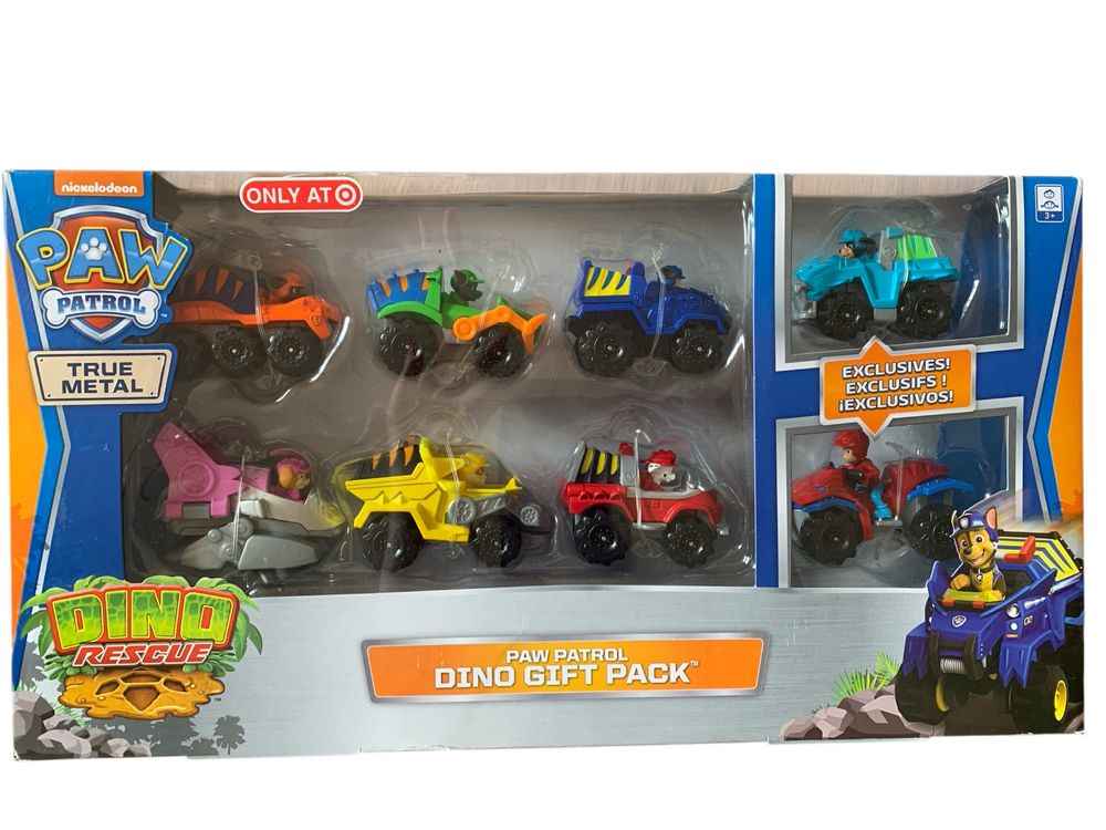 Nowy zestaw Psi Patrol Dino Rescue 8 metalowych autek