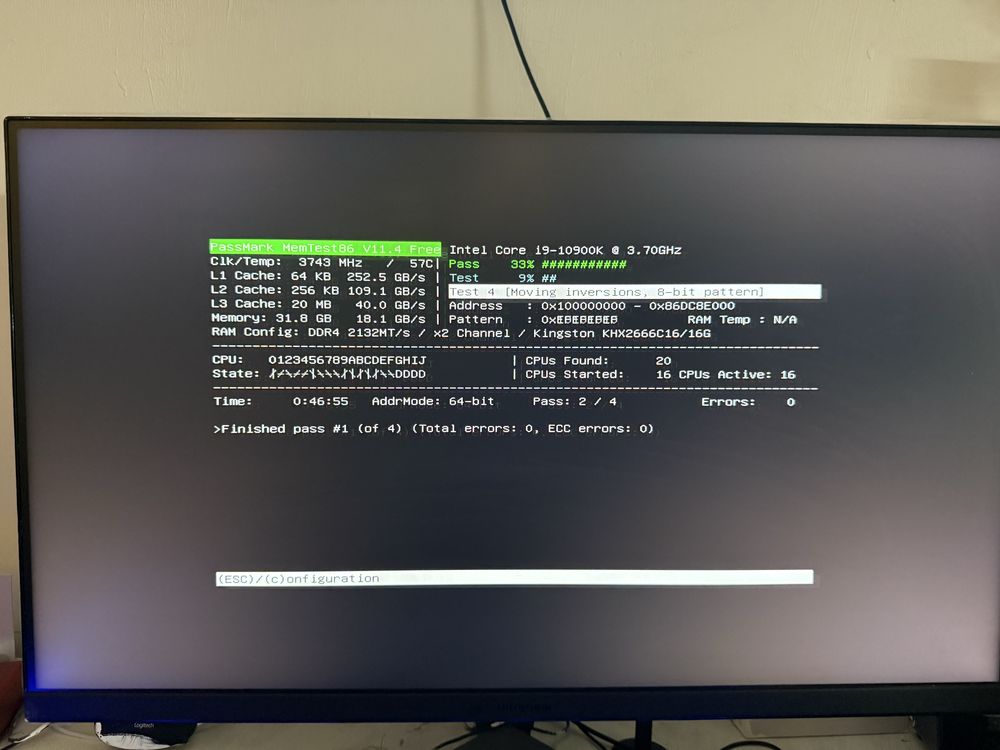 Kingston Ram 2 x 16 (32Gb) DDR4 2132MT/s