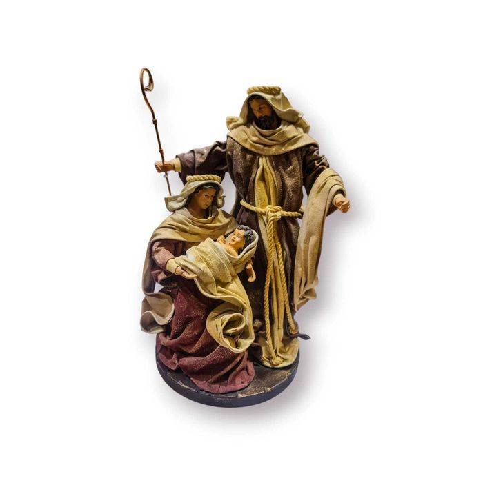 Presépio Escultórico Tecido Endurecido e Resina – Sagrada Família