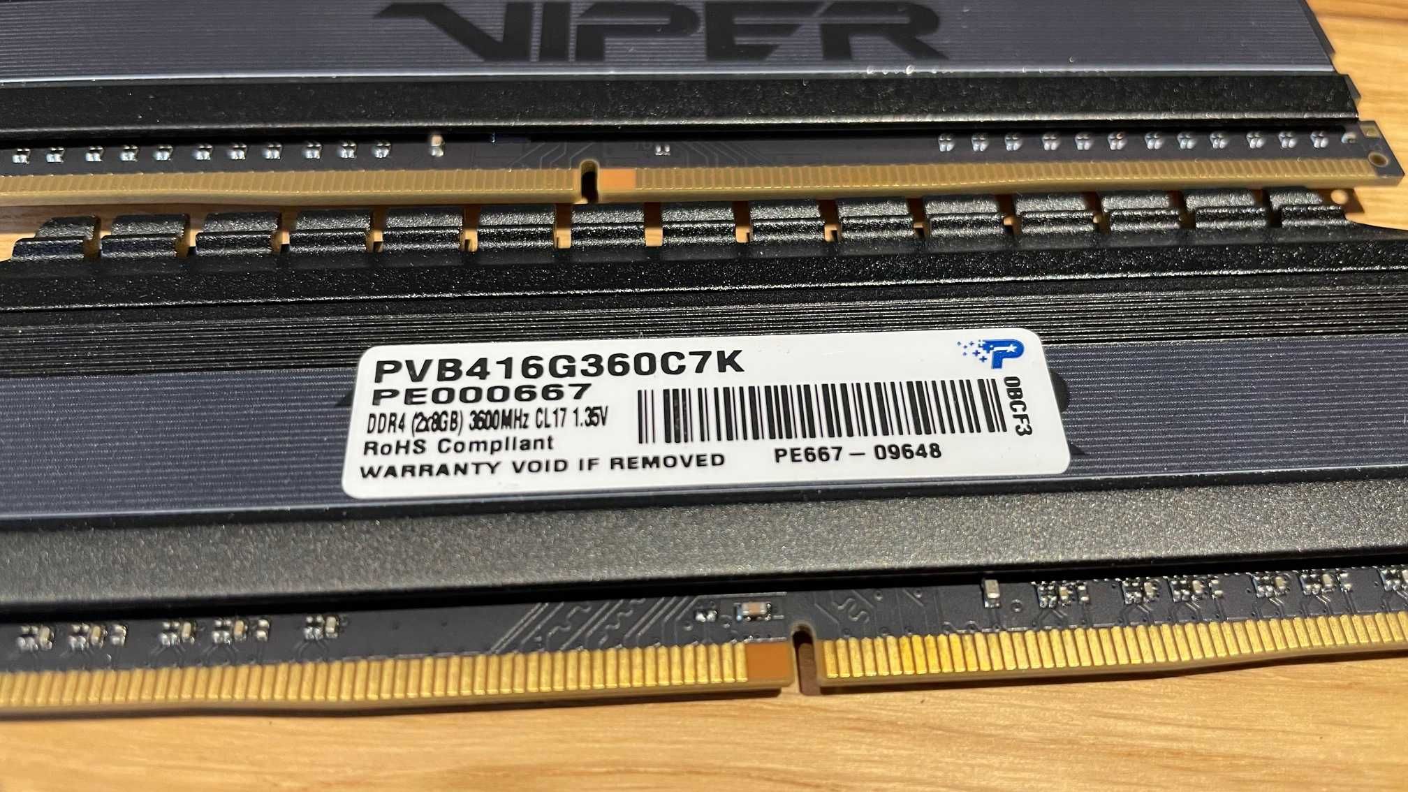 pamięć RAM ddr4 16gb (2x8) VIPER 3600mhz CL 17