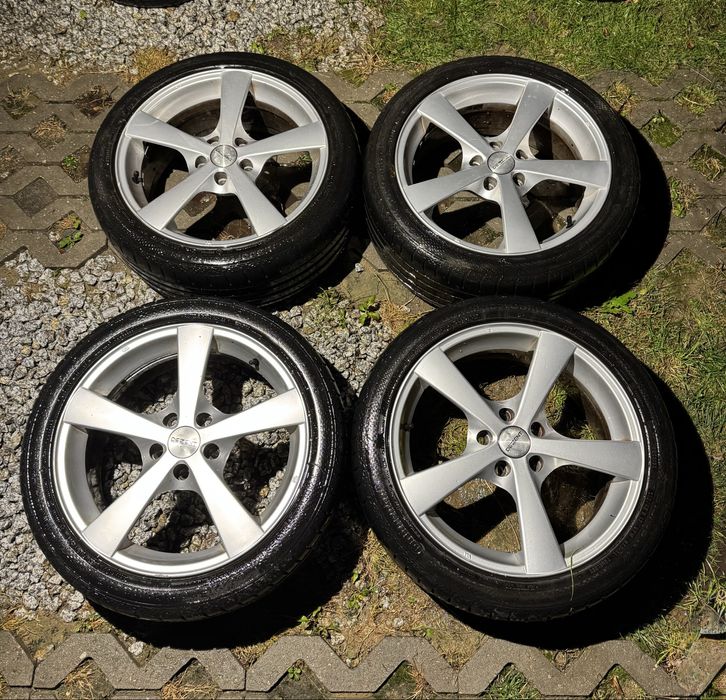 Felgi 5x112 Opony 215/45/17 VW Golf Passat Seat Leon Skoda Audi A3 A4