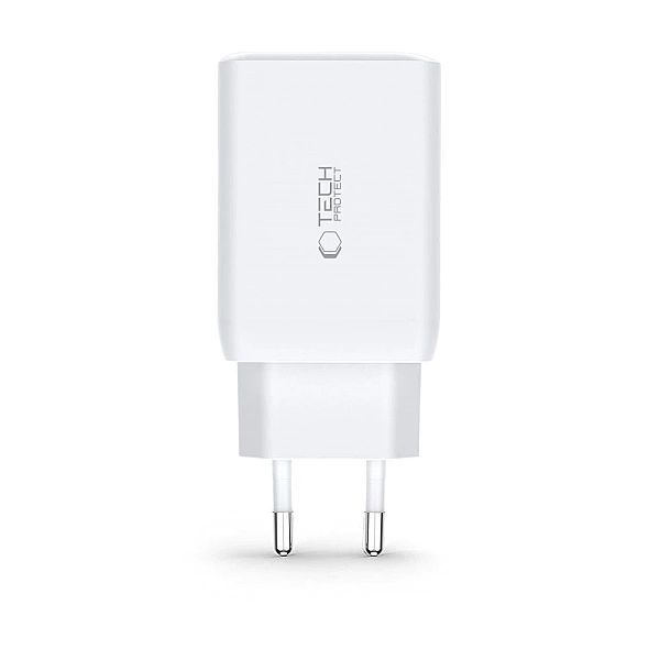 Ładowarka Tech-Protect C65w sieciowa 2x Usb-c Pd 65w / Usb-a Qc 3.0 -