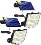Lampy solarne 106 LED czujnik halogen ruchu zmierzchu do ogrodu garażu