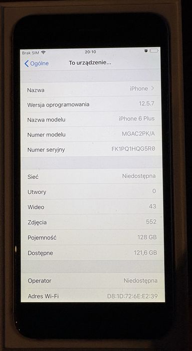 Iphone 6s plus 128GB Sprawny bateria 88%