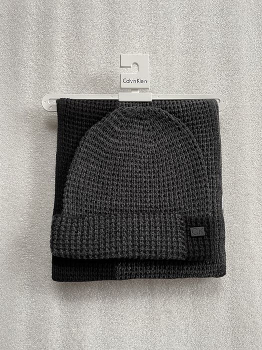 Новый набор шарф+шапка calvin klein ( ck set scarf+hat ) с америки