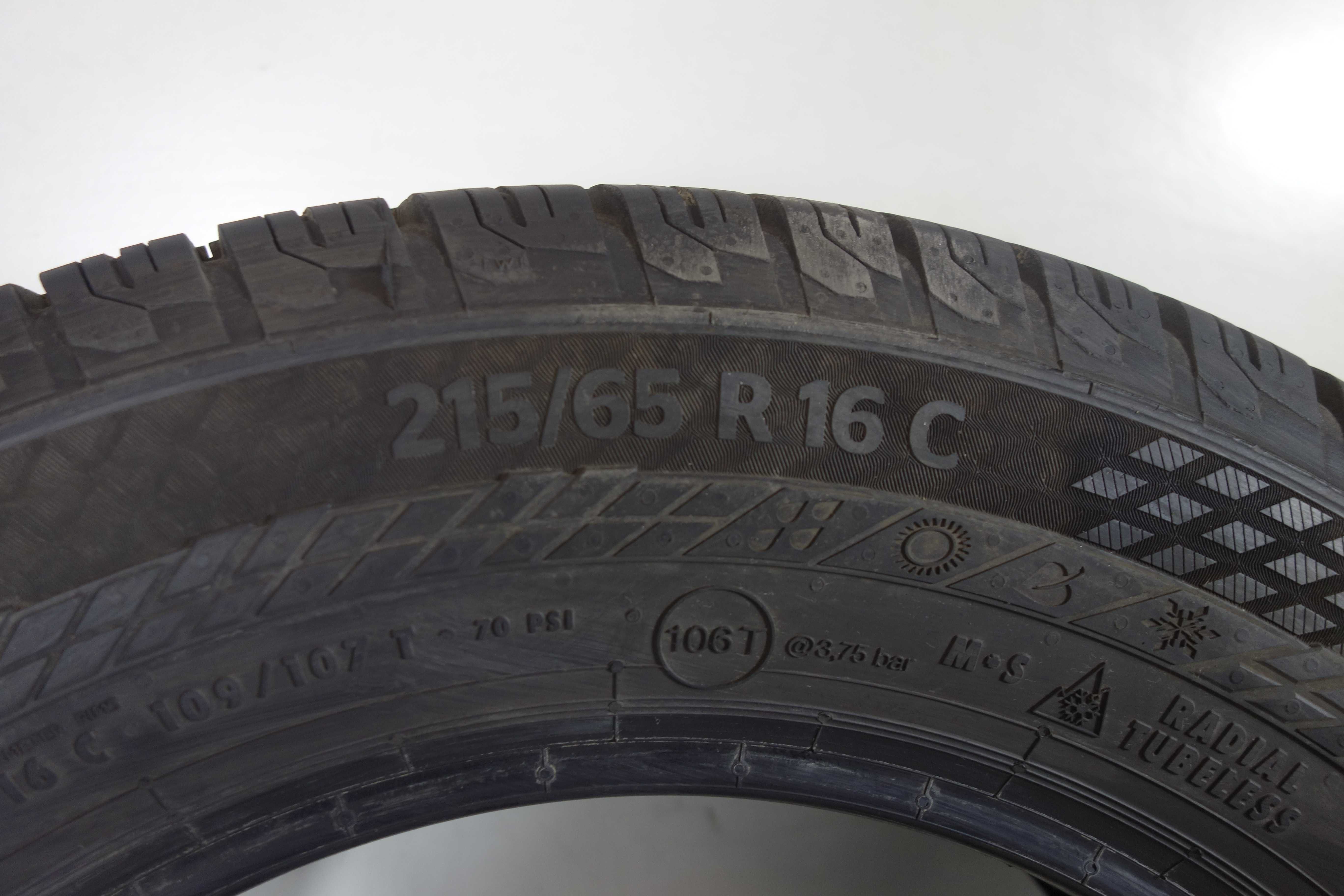 Opony używane 215/65/16C - CONTINENTAL Van Contact 4 Season