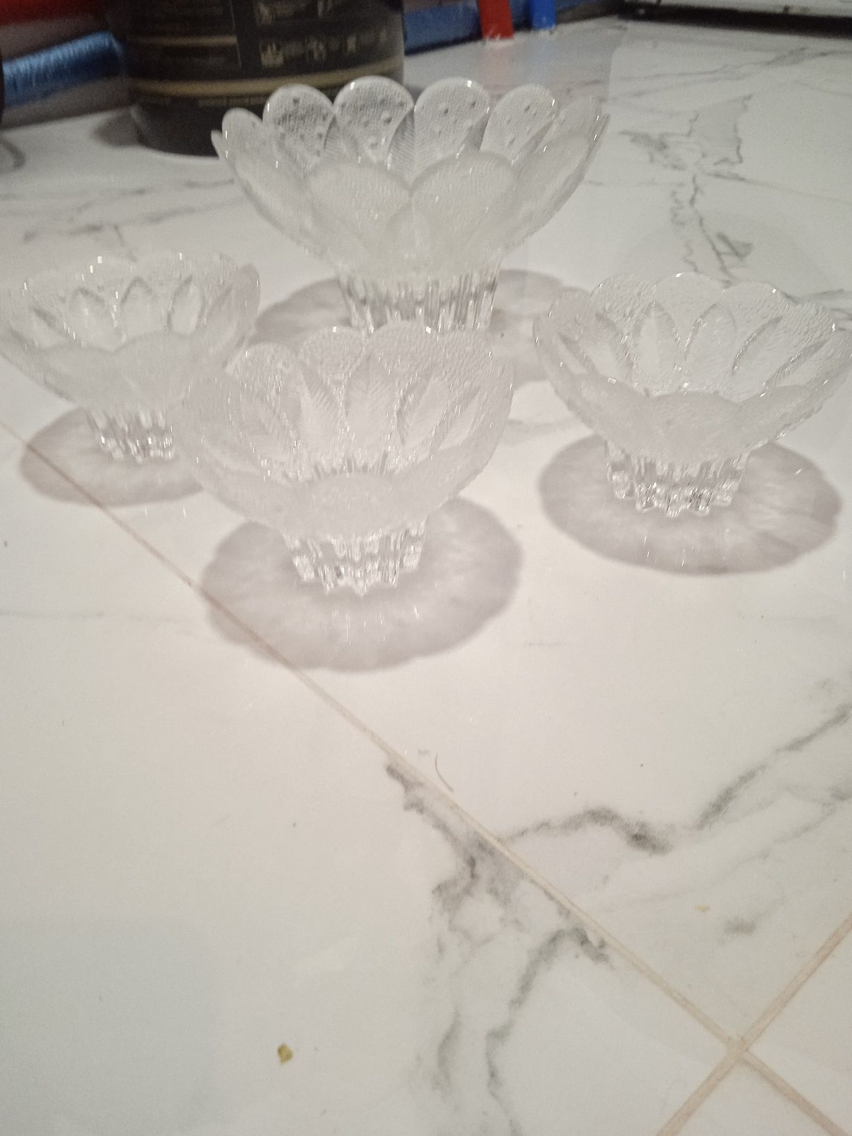 Kryształ misy miseczki kwiatki kwiaty kryształowe