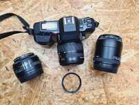 Yashica 200Af + 35-70mm 3.5 + 28mm 2.8 + 60mm 2.8 + Konwertery