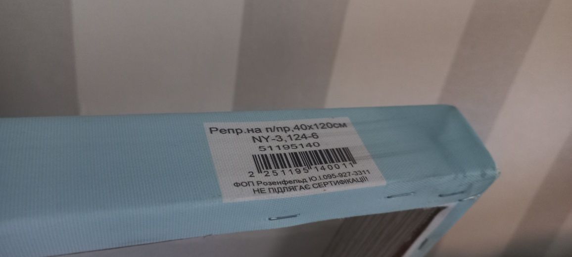 Картина на холсті Бруклінський міст, Нью -Йорк 40x120 см.