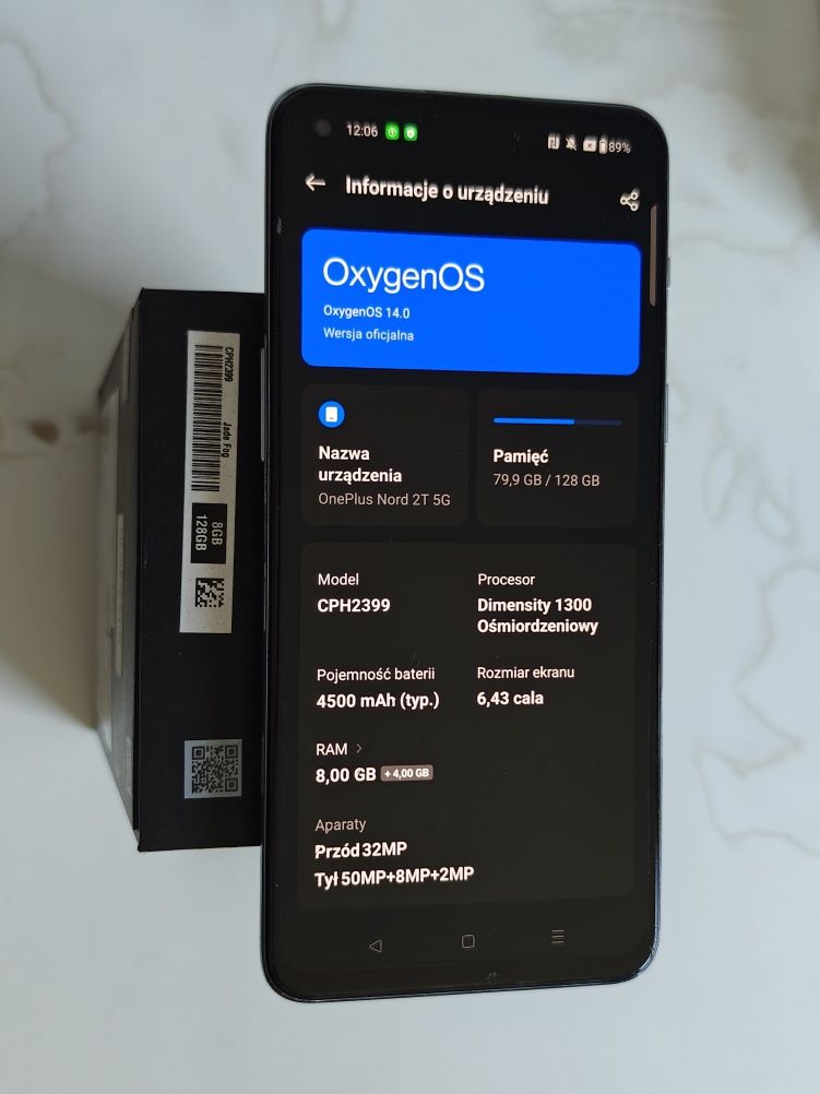 OnePlus Nord 2T 5G + nowy ekran i folie, etui smartfon