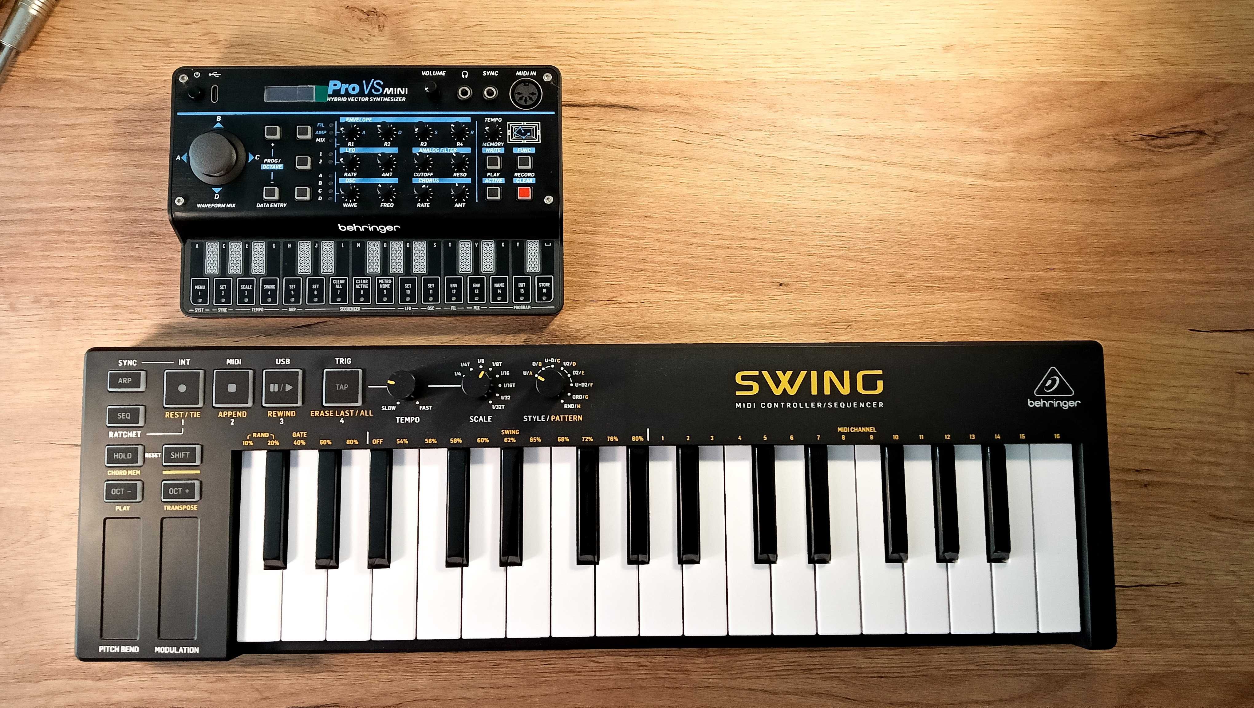 Behringer PRO VS MINI и клавиатура SWING