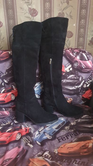 Ботфорти замша зима