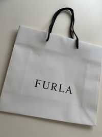 Furla torebka prezentowa papierowa biala mała 22/25