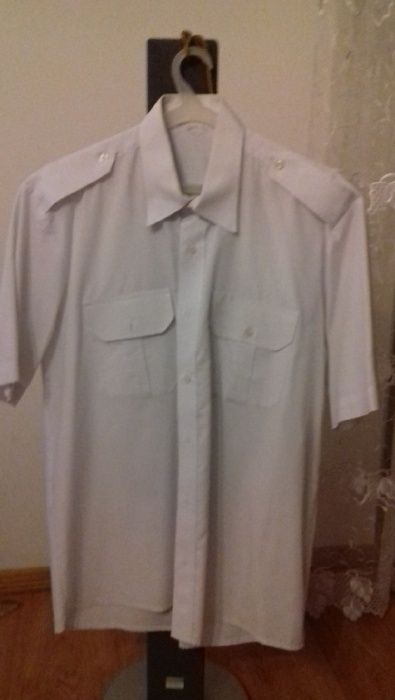 Koszula służby mundurowe z pagonami krótki rękaw biała "Wólczanka"