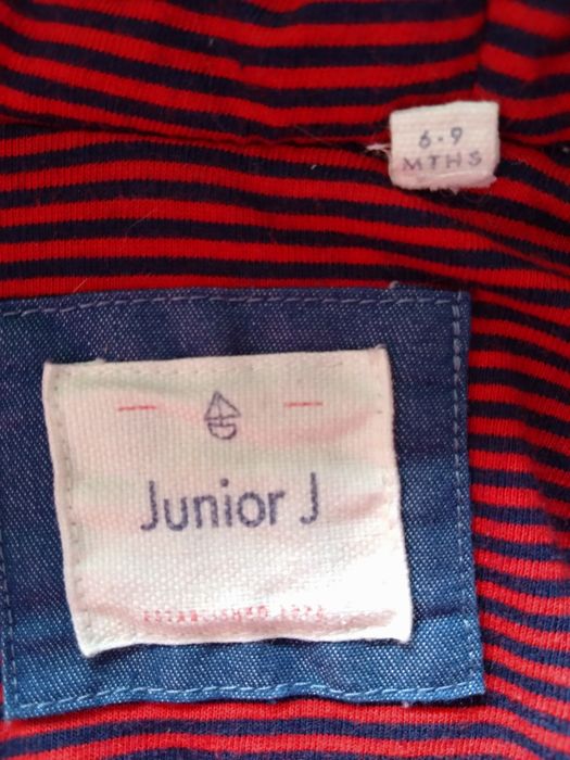 Ciepła bluza kurtka na suwak z kapturem szara ocieplana Junior J 6-9 m