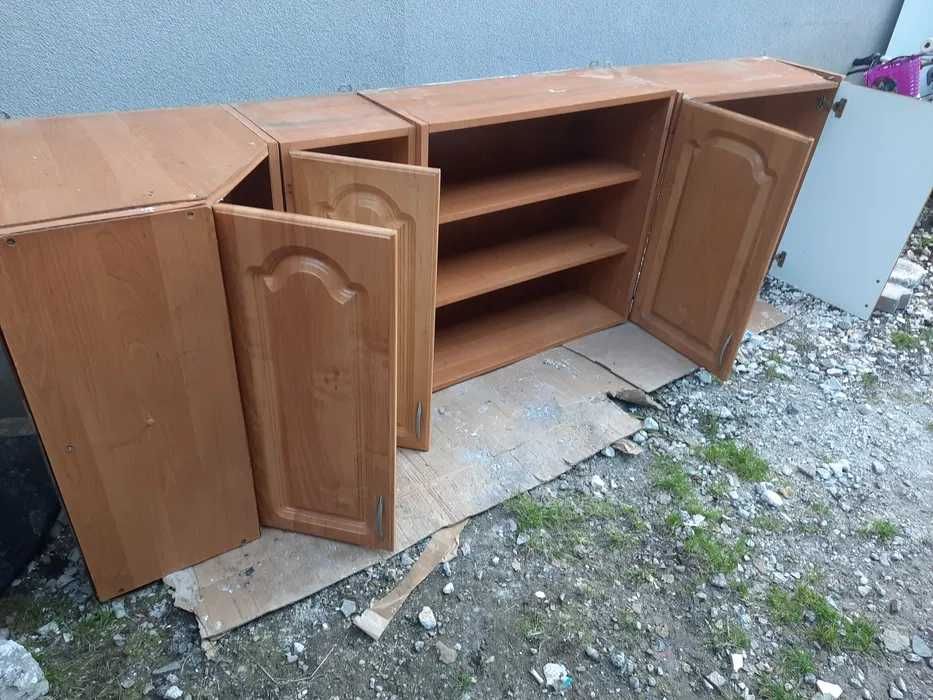 Zestaw kuchenny meble kuchenne 5 x szafki górne 2x dolne + blat + okap