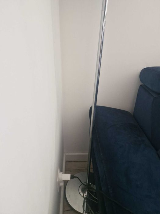 Żyrandol, lampa podłogowa i wisząca glamour srebrna