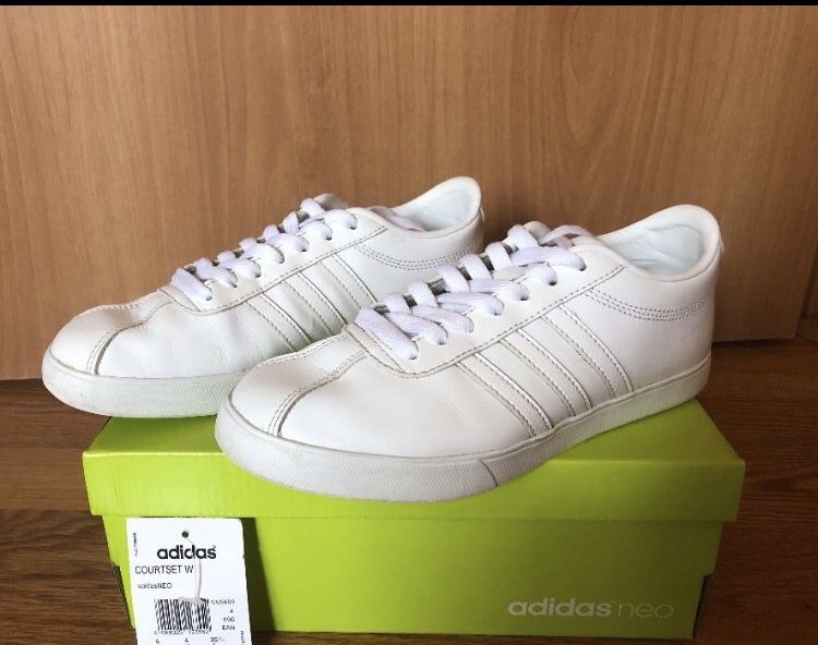 Кроссовки, кеди Adidas COURTSET W BB9659  белые кеды neo