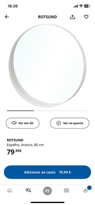 Espelho redondo ikea