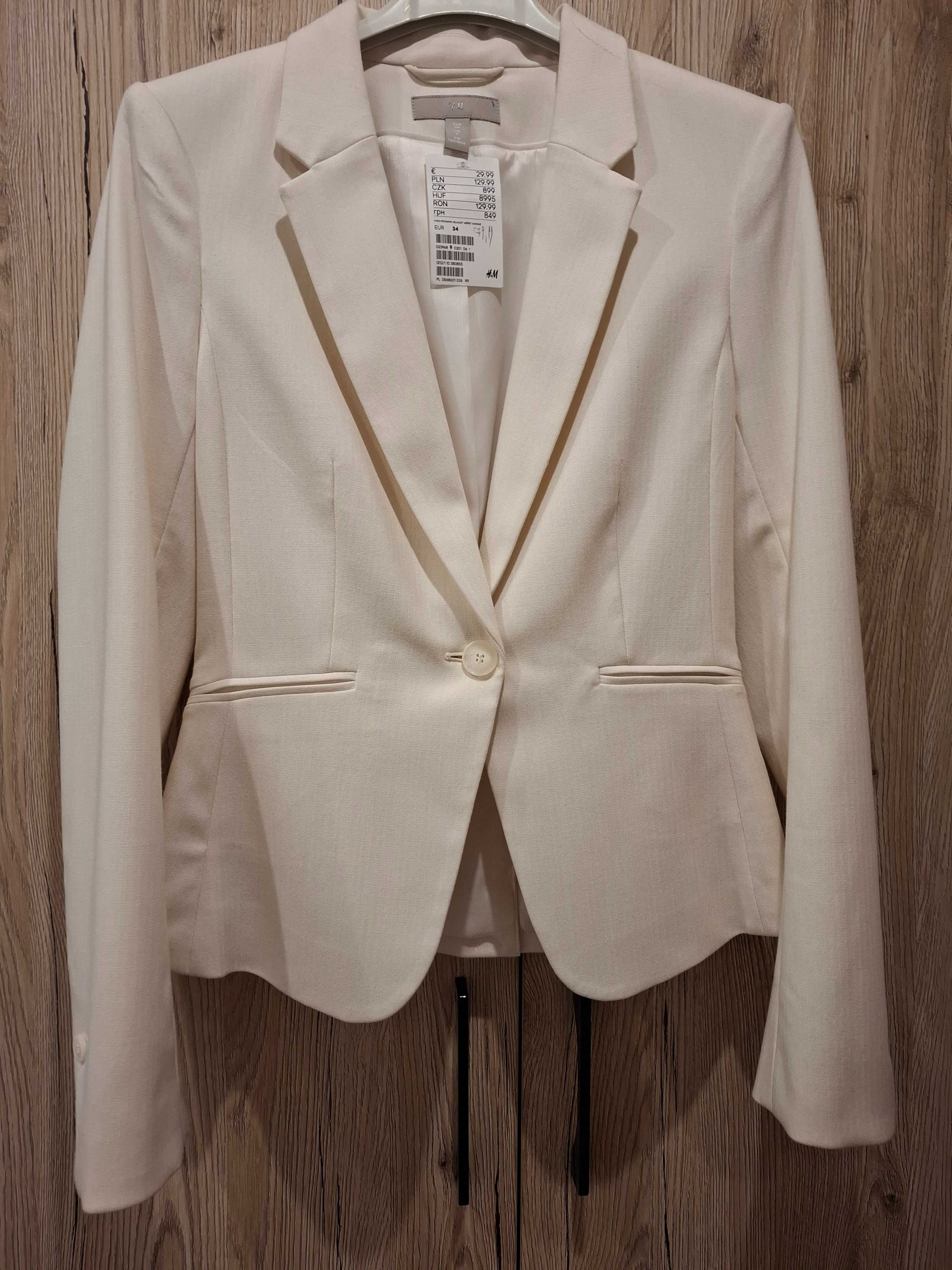 Marynarka H&M , rozm.Xs- ecru. Nowa