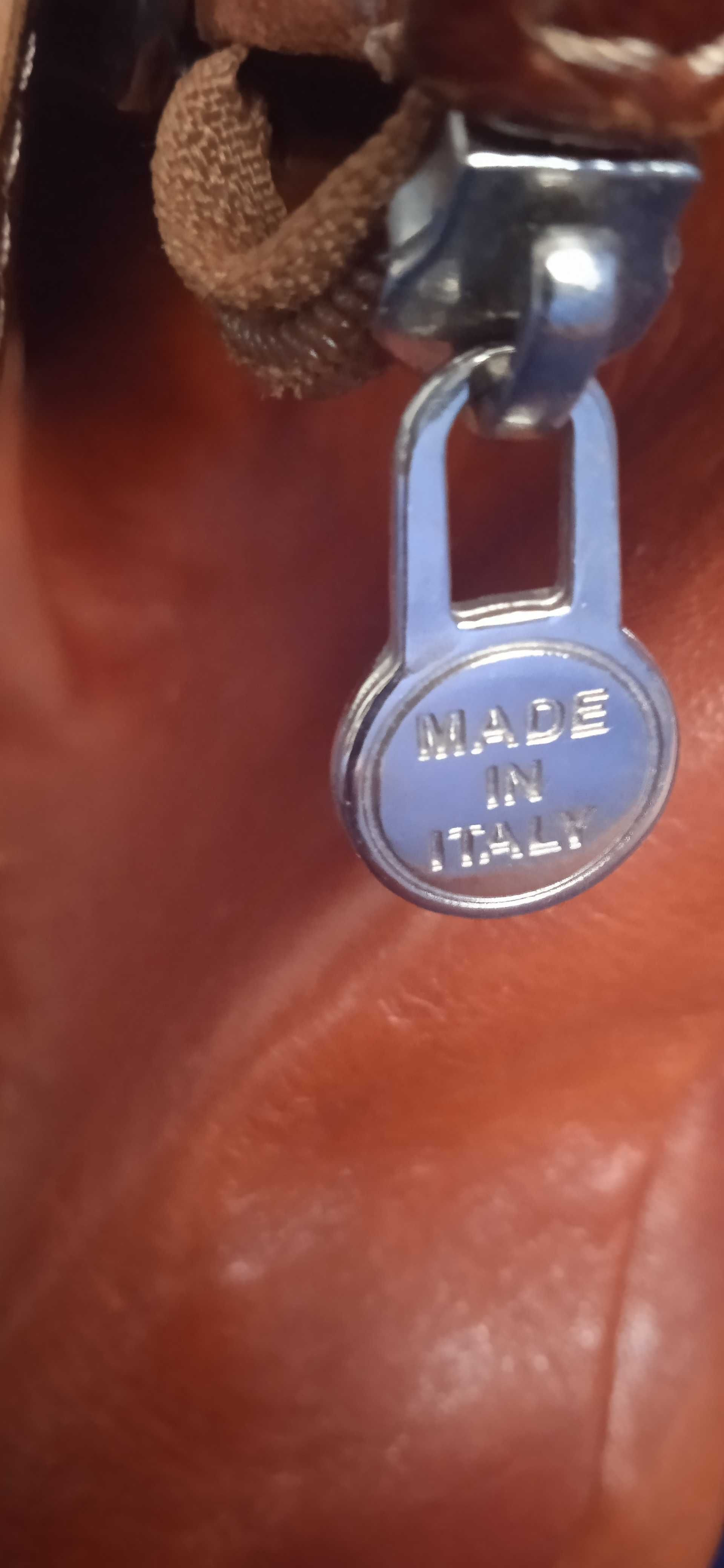 Torba na ramię  skórzana genuine leather made in italy