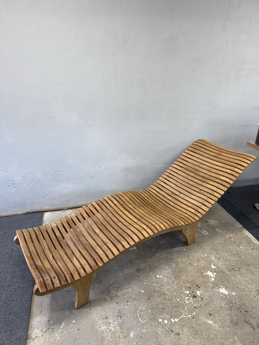 Leżak ogrodowy teak wood vintage drewno