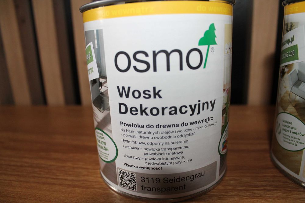 Wosk Dekoracyjny Jedwabisty Szary 0,75l