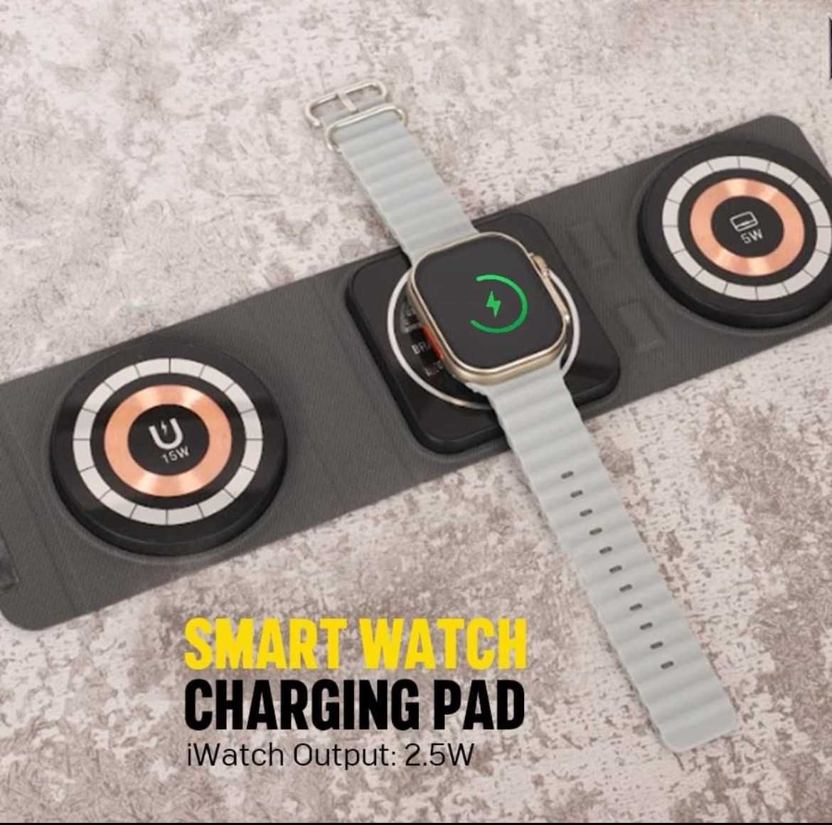 Бездротовий зарядний пристрій Travel MagSafe Charger 3 in 1 Apple Andr