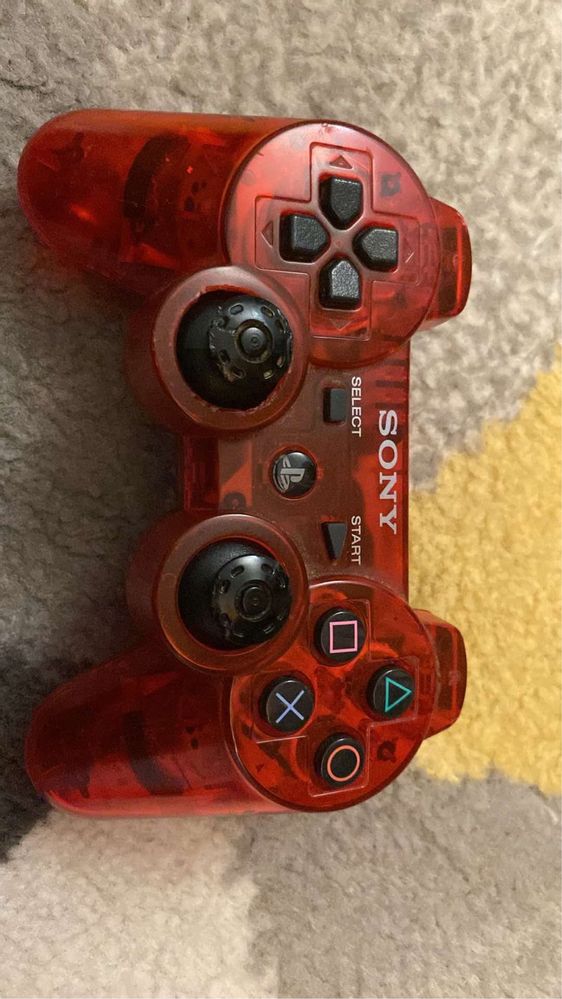 Pad do ps3 dualshock 3 transpared red