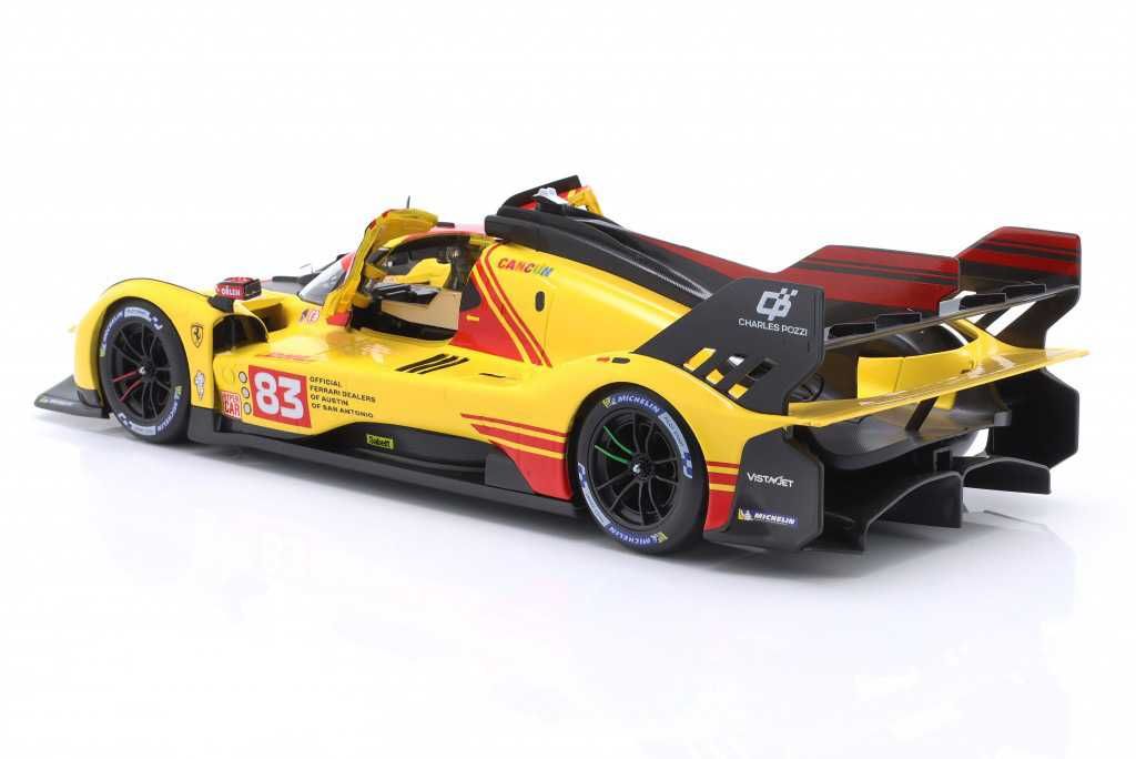 Model 1:18 Bburago Ferrari 499P #83 WEC Qatar 2024 Kubica/Shwartzman