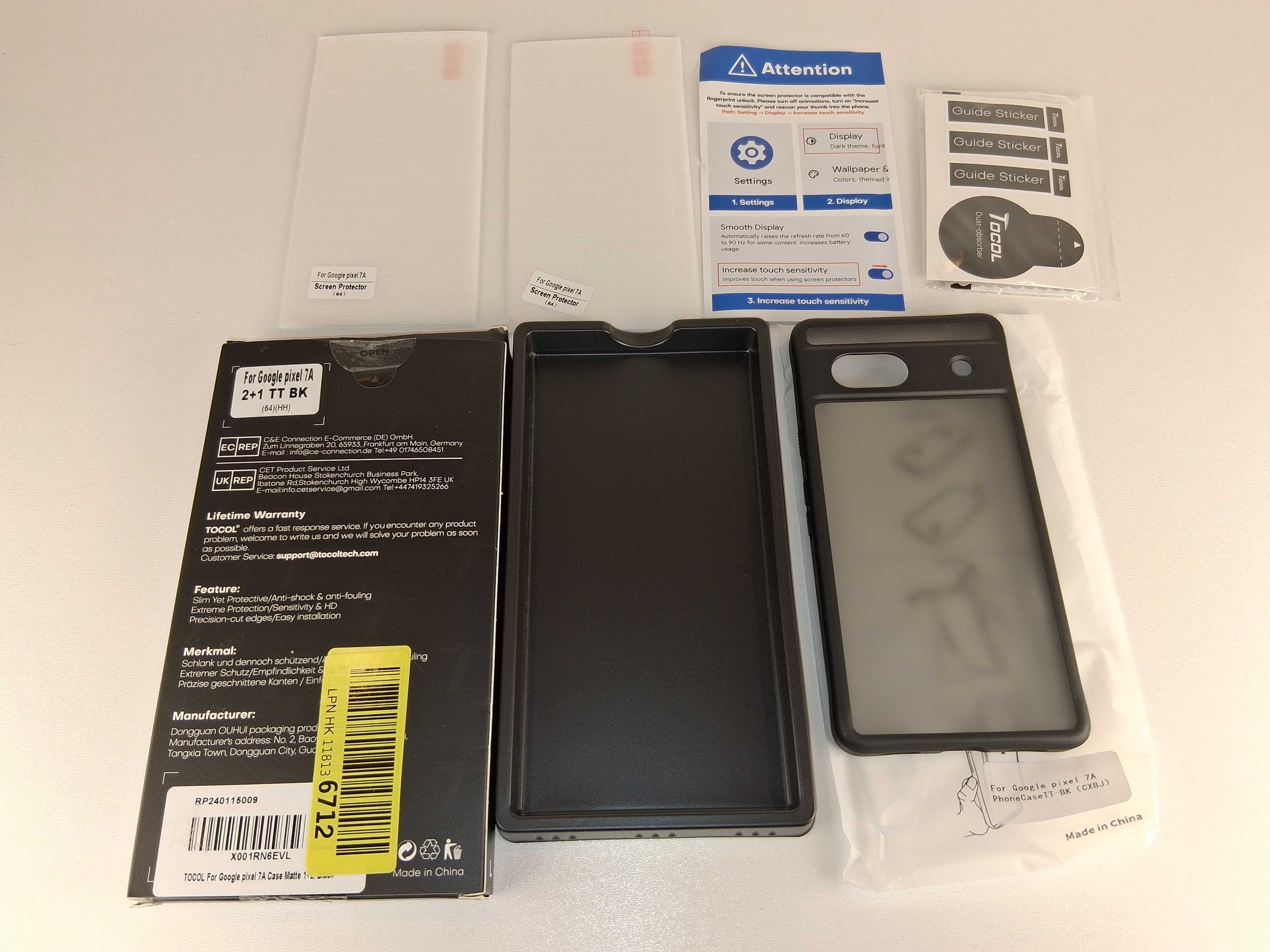 Y048 Etui Tocol do Google Pixel 7A 2+1 TT BK Pancerne Czarne