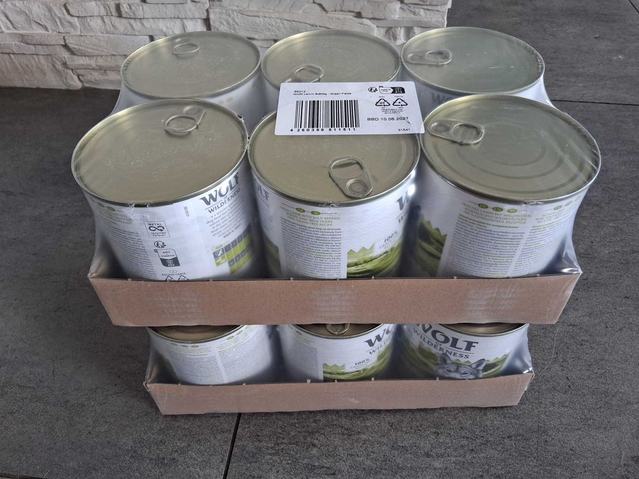 Karma mokra dla psa - jagnięcina 12 puszek 800g, Wild of Wilderness