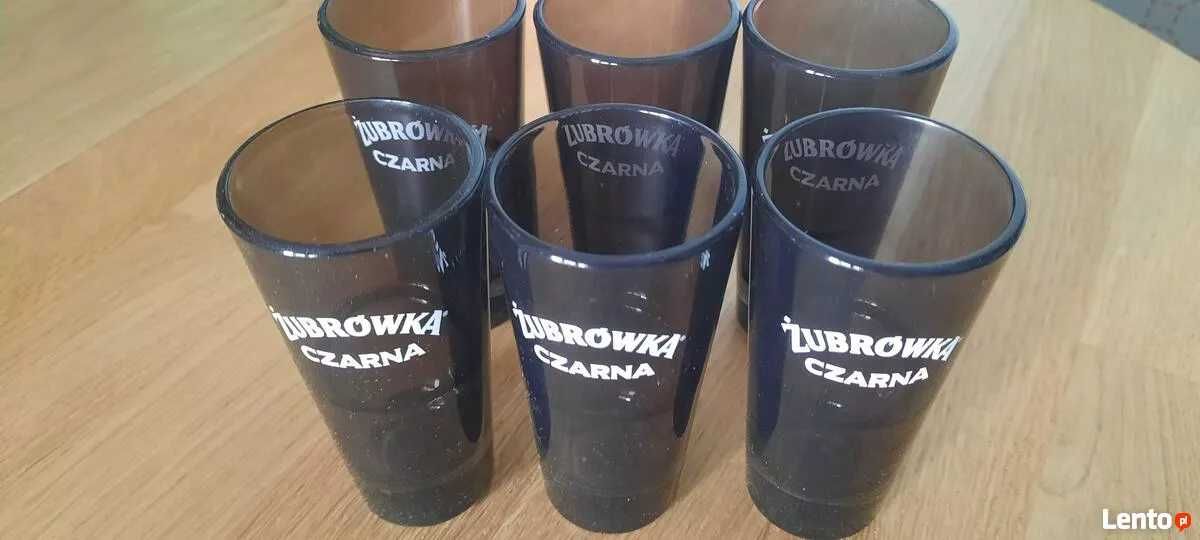 6 sztuk NOWE kieliszki żubrówka czarna - real foto