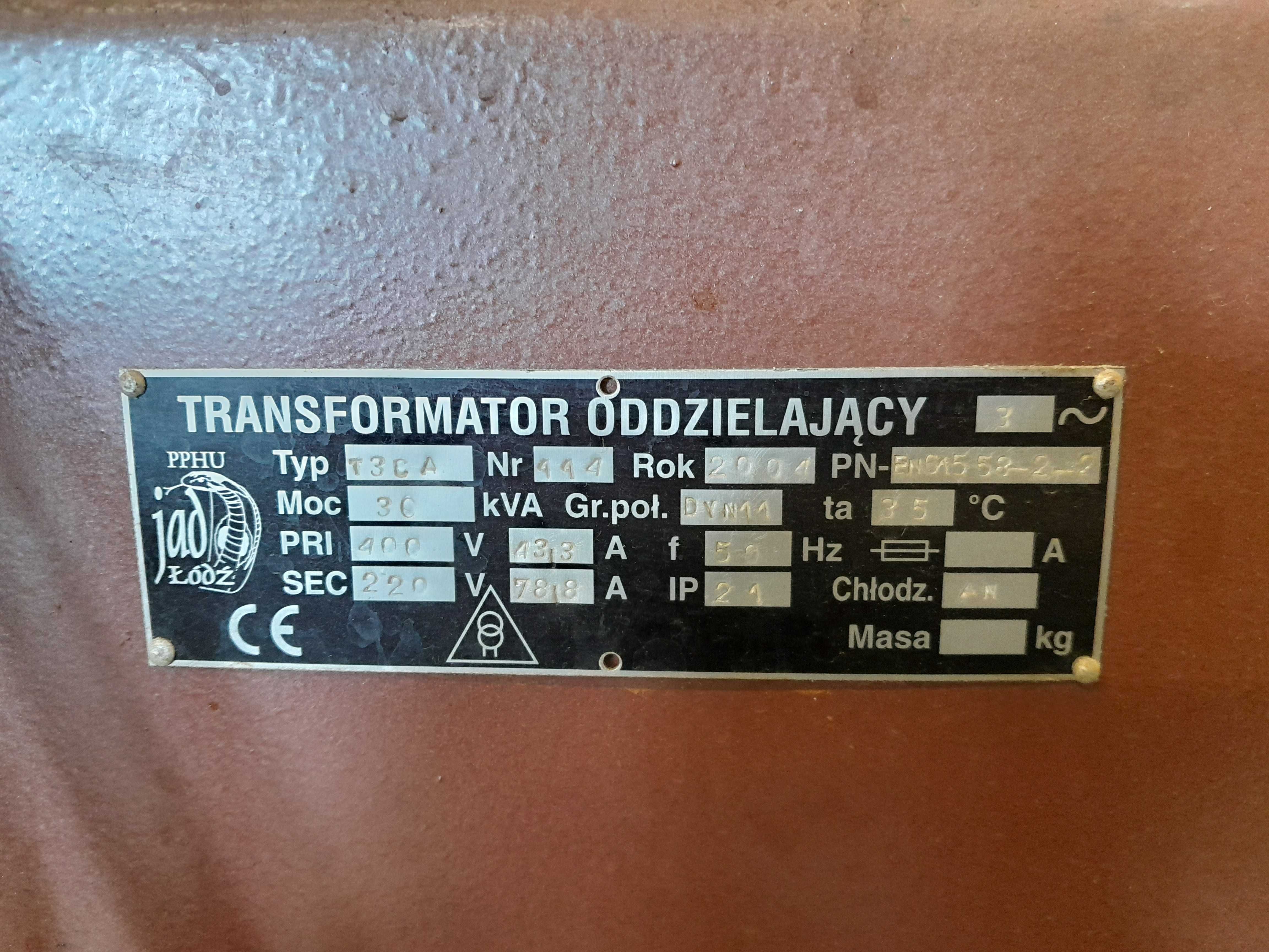 atransformator 400/220 v , 30kVA