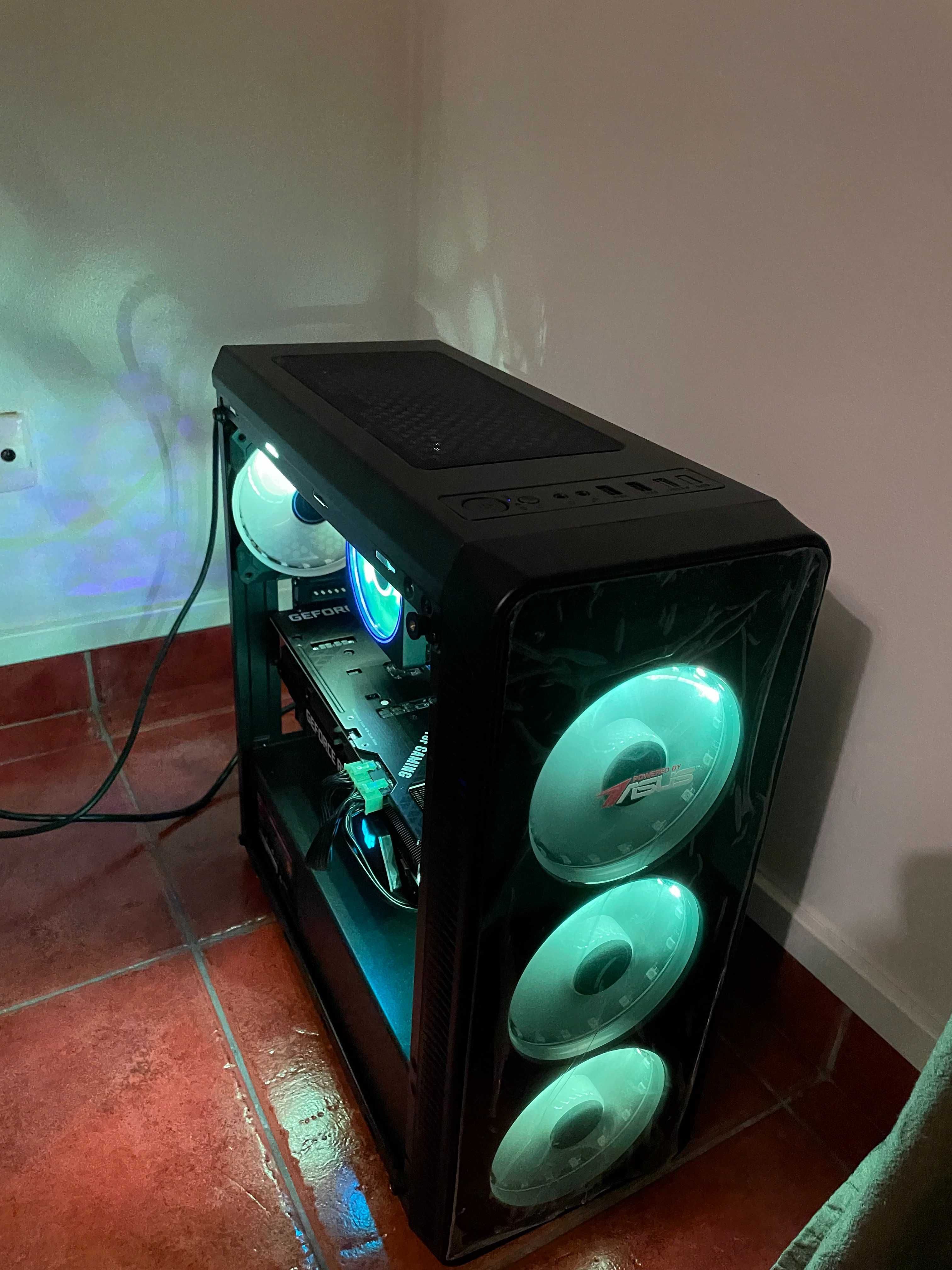 PC Gaming Asus, Ryzen 7 3800X, GPU RTX3070, 16GB RAM **Como Novo**