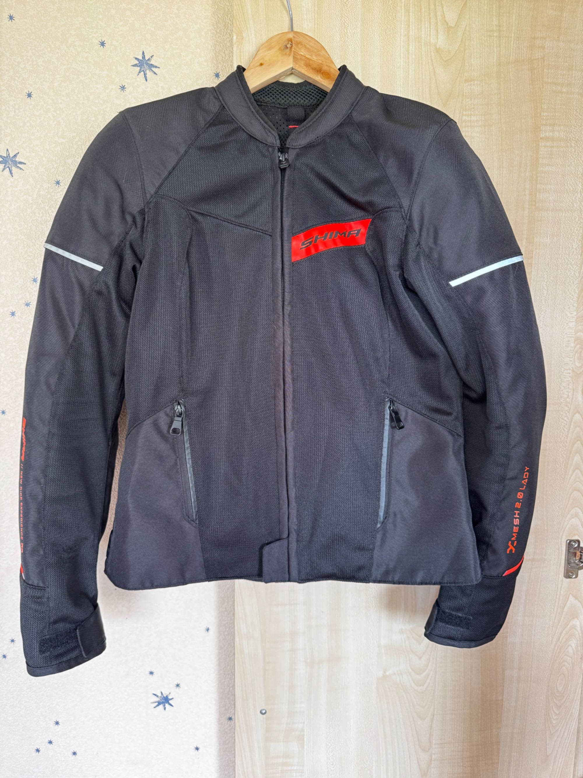 Жіноча мотокуртка shima x-mesh 2.0 black/red