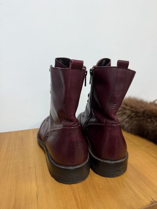 Шкіряні жіночі черевики, підошва Vibram. Розмір 42 (27,5 см).