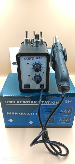 Термоповітряна паяльна станція (Апарат для пайки пластику) + 4 насадки