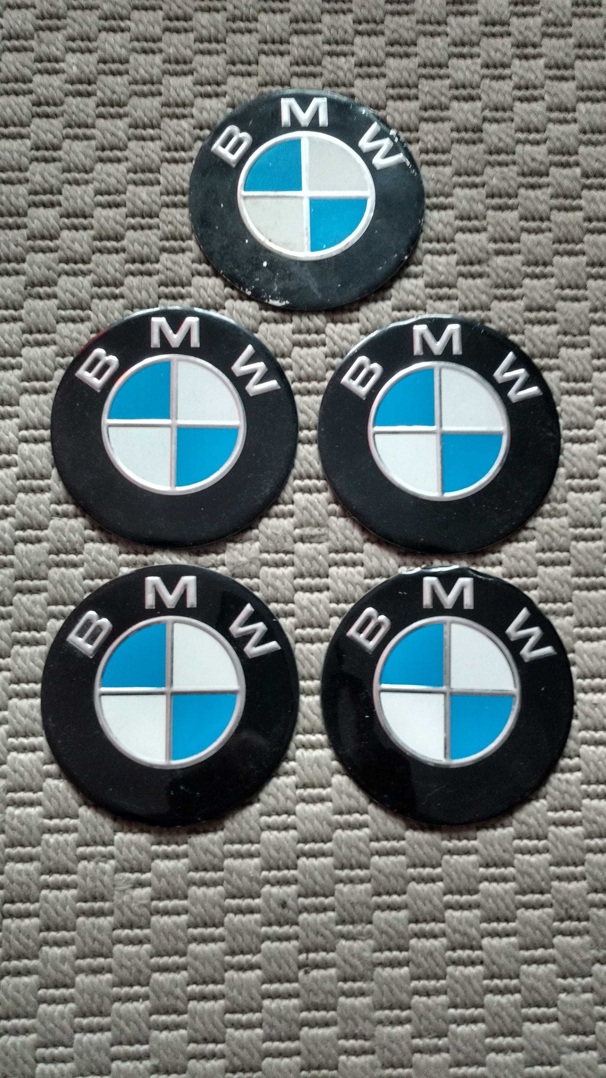 Dekielki naklejki alufelgi BMW 90mm cena za 5 sztuk