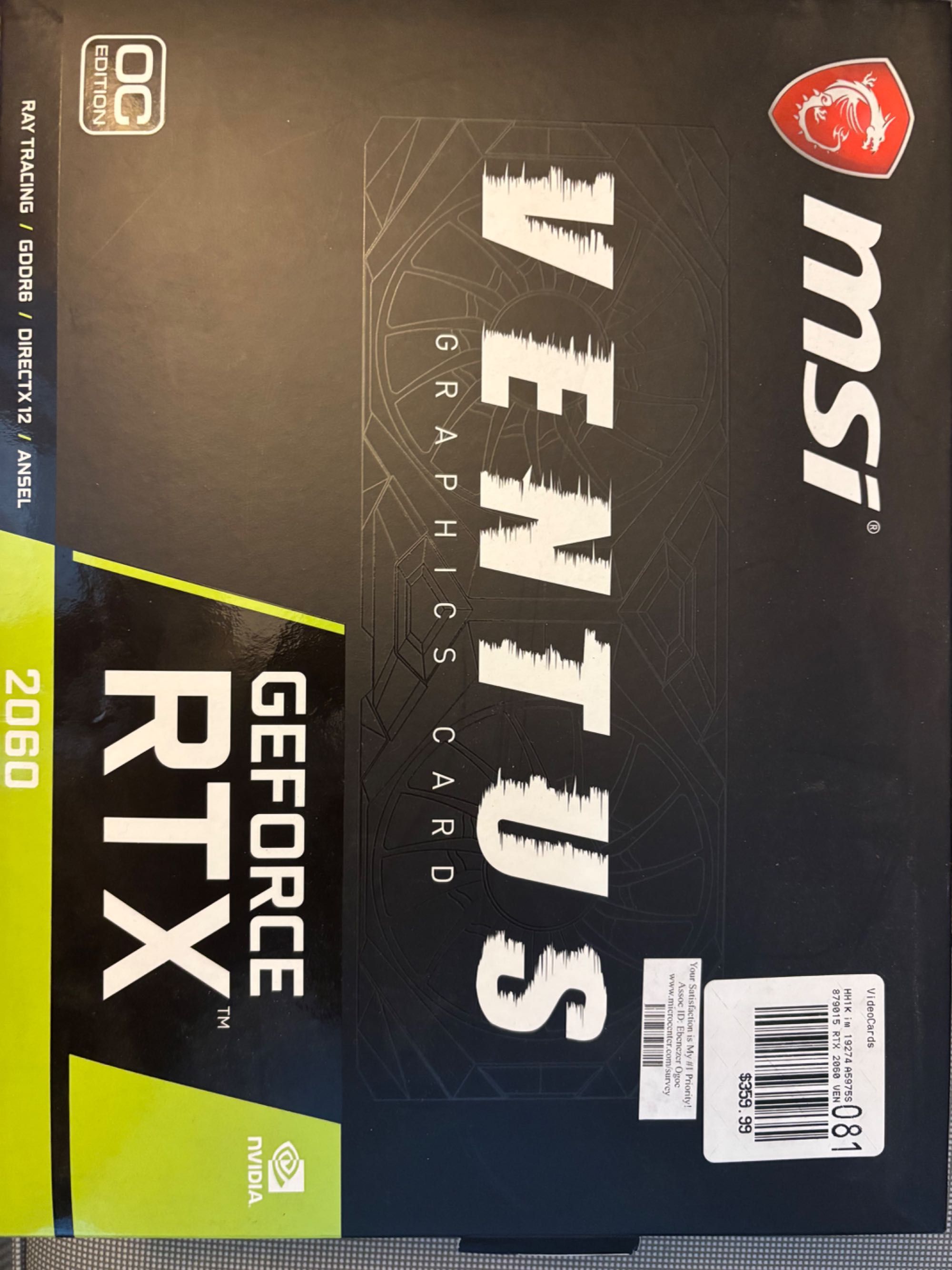 GeForce RTX 2060 VENTUS XS 6G OC
