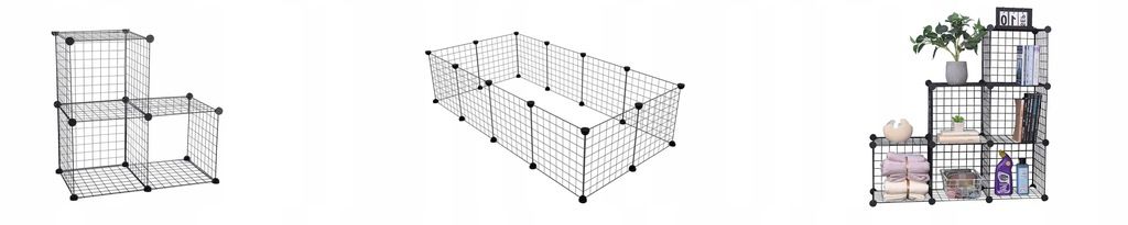 Kojec dla szczeniaka MODUŁOWY wybieg Drzwiczki  1x 35x35 cm BIAŁY