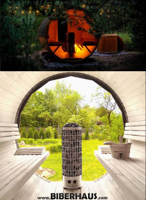 SAUNA Ogrodowa 300 cm + OKNO 100% + GRATIS Beczka 500L + Akcesoria